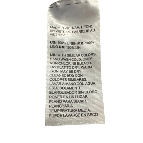 Chico’s size 3/XL army green 100% linen 2/3 button cuff sleeve v neck top - Picture 5 of 7